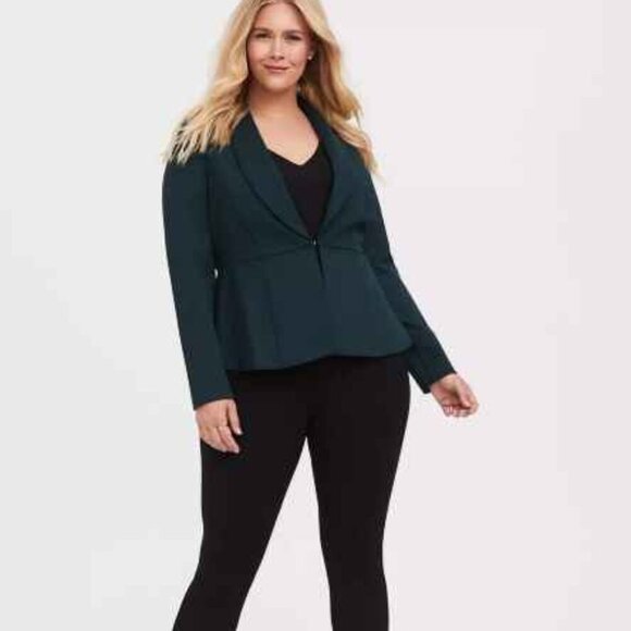 Studio By Torrid Luxe Ponte Peplum Blazer - Picture 2 of 16